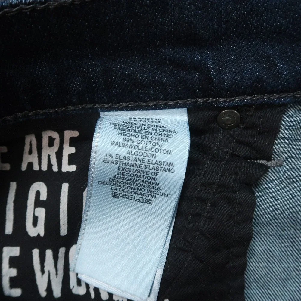 True Religion‎ Jeans Mens 44x34 Blue Geno Relaxed Slim Moto No Flap Dark Wash